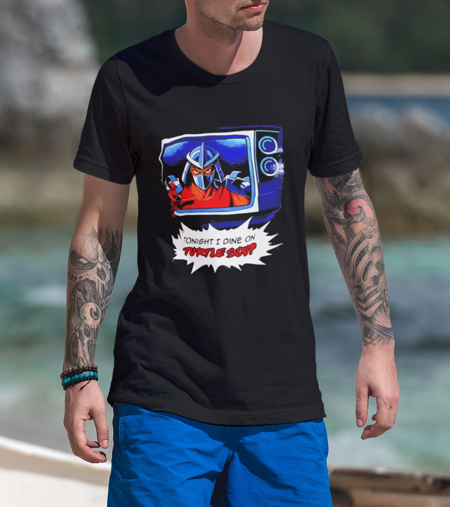 The Shredder Tonight I Dine On Turtle Soup Retro TV Villain Adventure T-Shirt