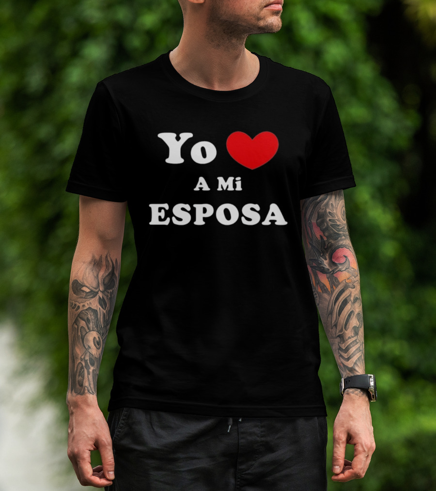 Yo Amo A Mi Esposa Red Heart Love My Wife T-Shirt