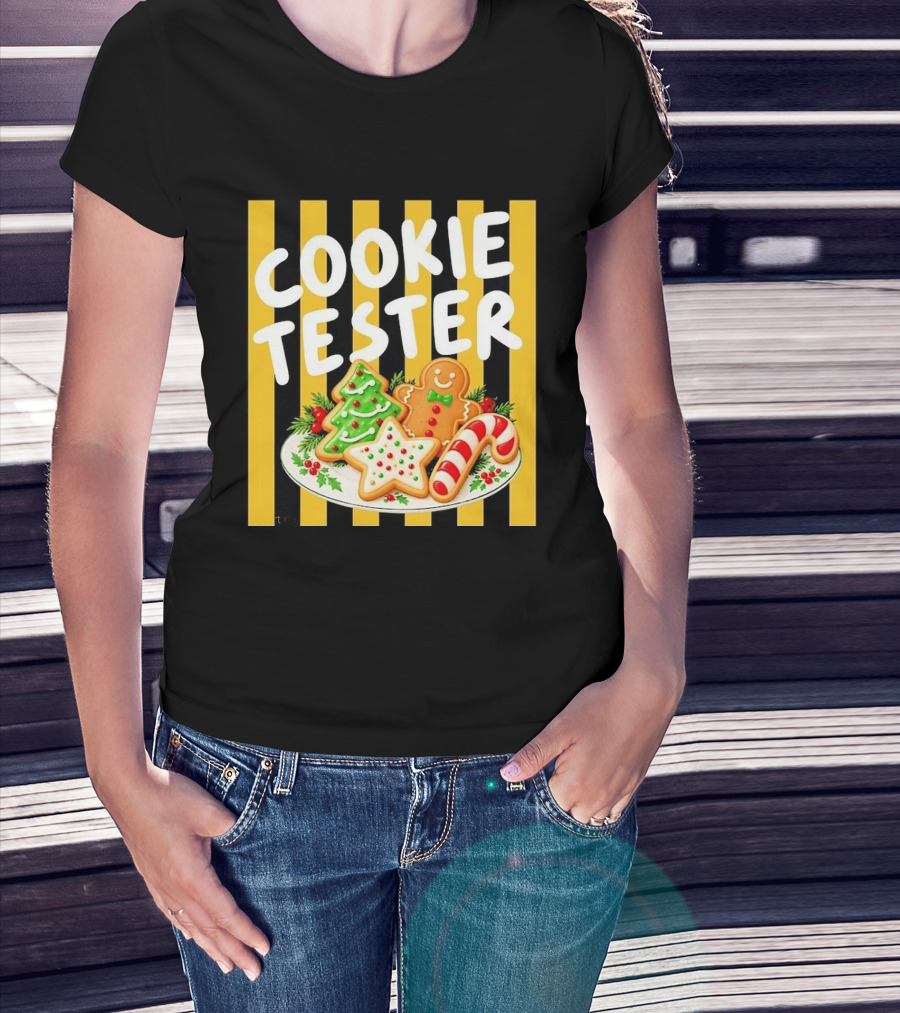 Cookie Tester Christmas Holiday Treats Gingerbread Man T-Shirt