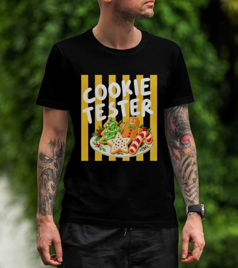Cookie Tester Christmas Holiday Treats Gingerbread Man T-Shirt