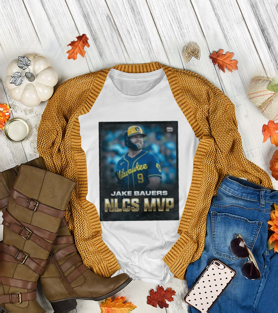 Jake Bauers Milwaukee Brewers No 9 NLCS MVP T-Shirt