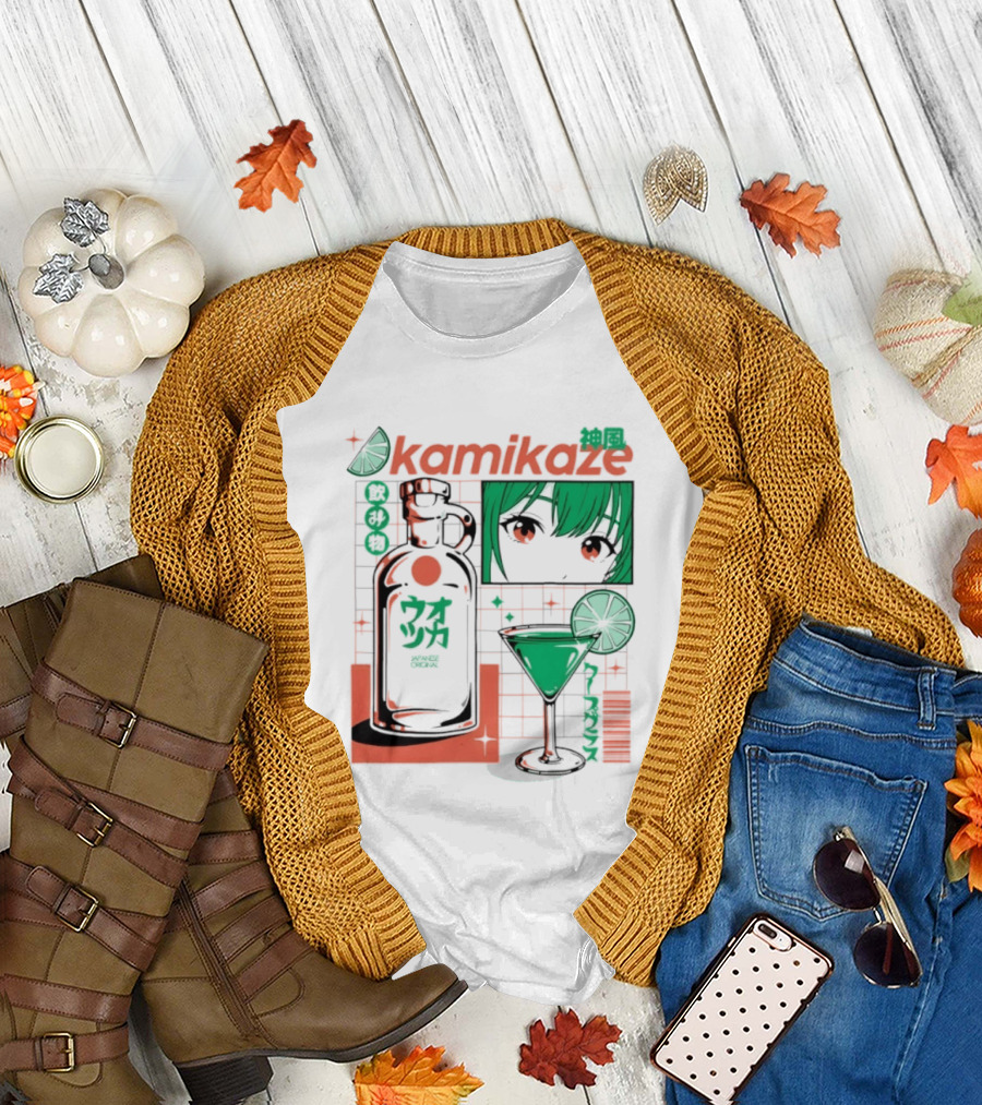 Kamikaze Japanese Original Cocktail Anime T-Shirt