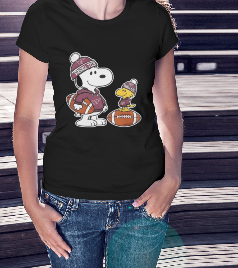 Snoopy Woodstock Virginia Tech Hokies Football Fans 2026 T-Shirt