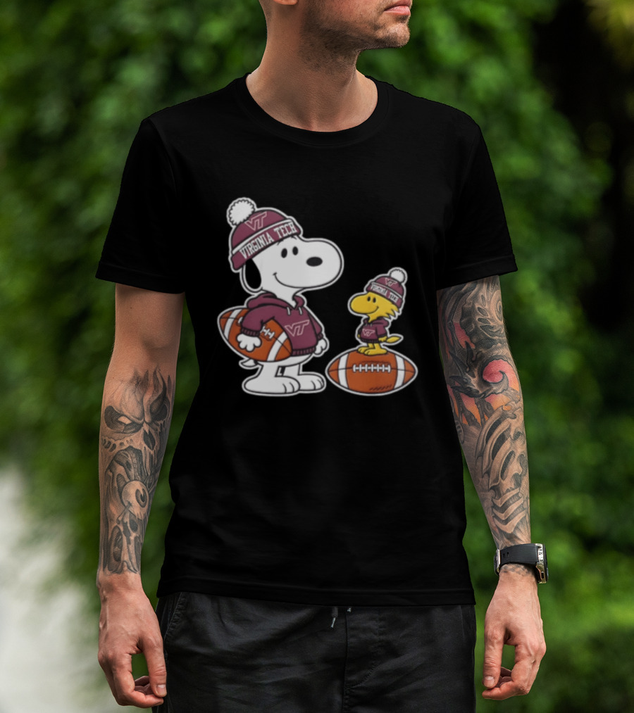 Snoopy Woodstock Virginia Tech Hokies Football Fans 2026 T-Shirt