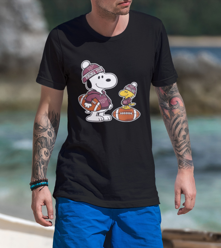 Snoopy Woodstock Virginia Tech Hokies Football Fans 2026 T-Shirt