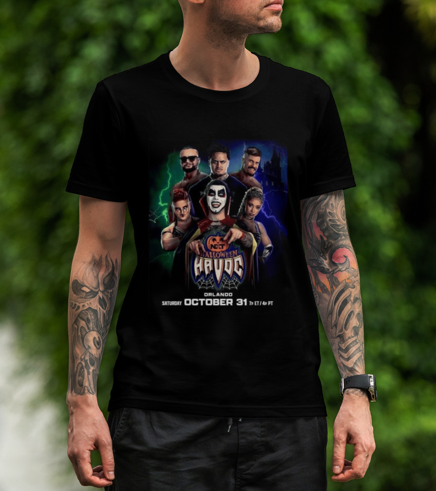 WWE NXT Halloween Havoc Orlando Saturday October 31 Featuring Wrestlers With Spooky Castle T-Shirt