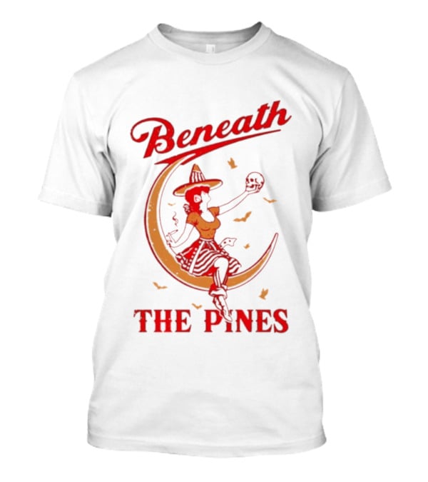 Beneath The Pines Halloween Devils Night Witch Moon Magic T-Shirt