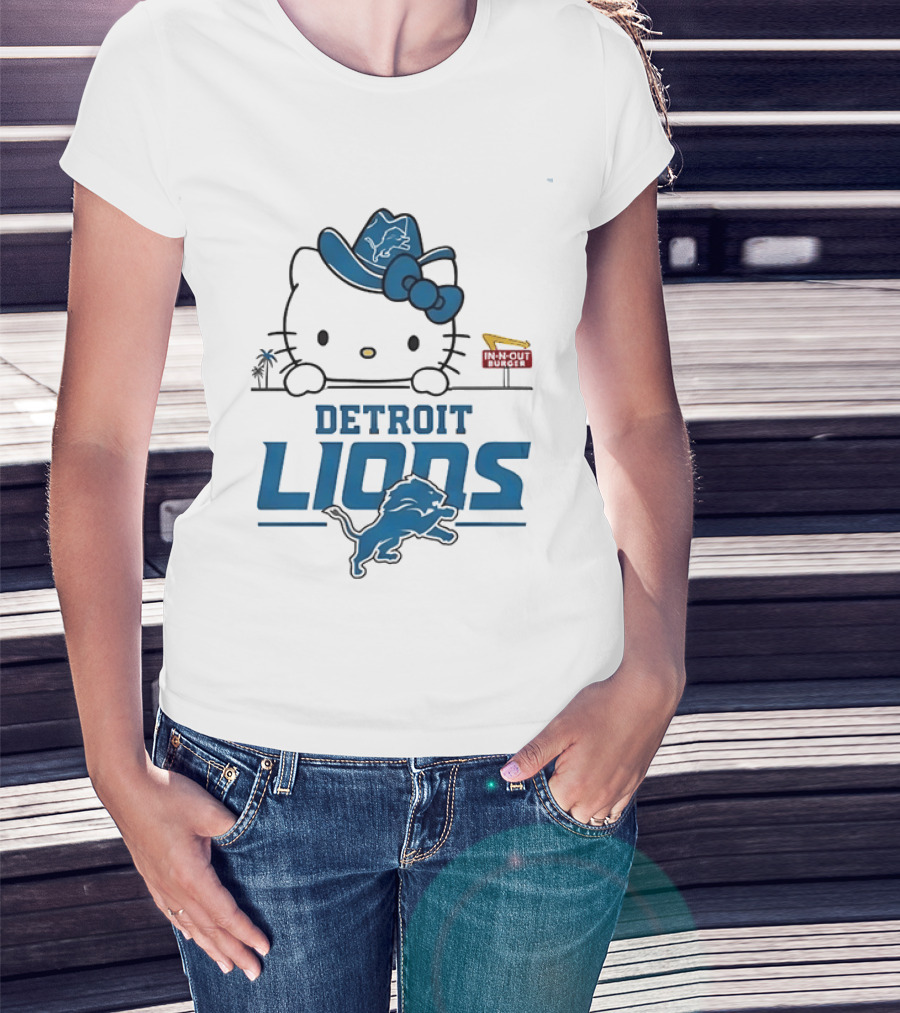 Detroit Lions Hello Kitty In N Out Burger T-Shirt