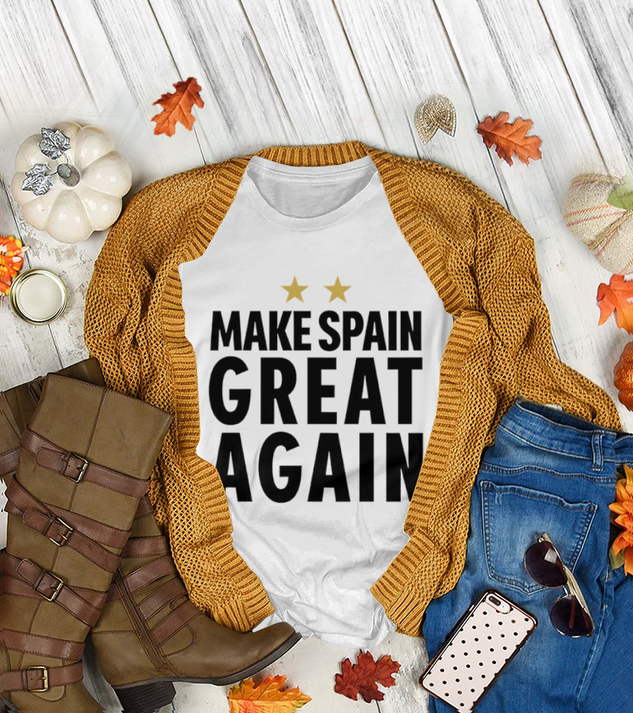 Make Spain Great Again Spanish Pride Patriotic Two Stars T-Shirt