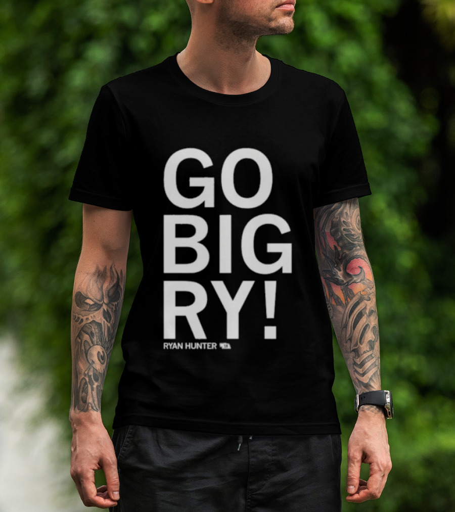 GO BIG RY Ryan Hunter 18 Football T-Shirt