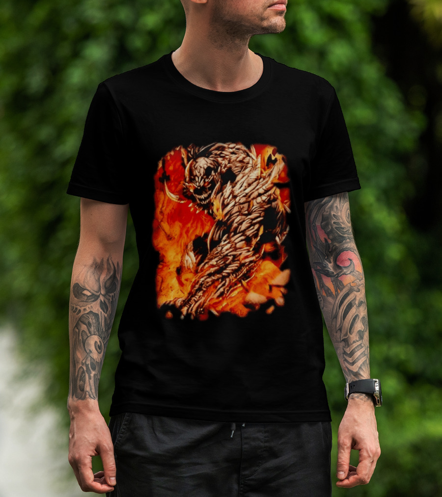 Doomsday DC Comics Villain Fire T-Shirt