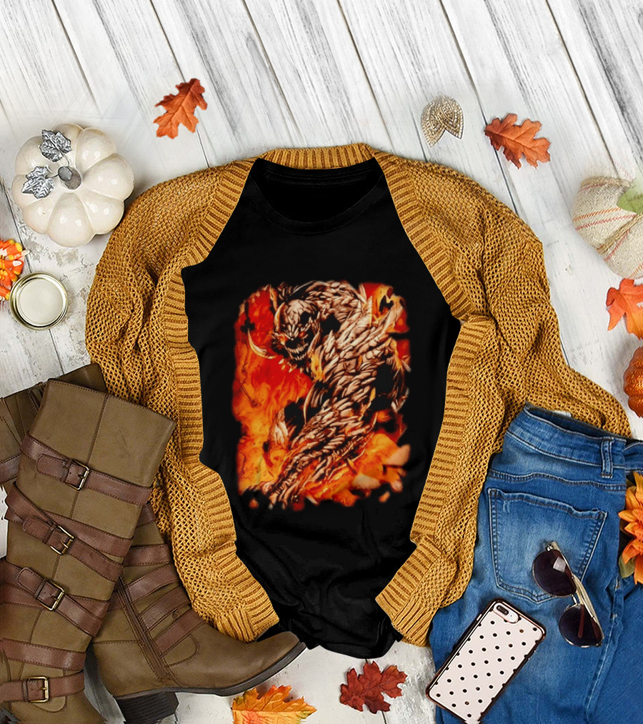 Doomsday DC Comics Villain Fire T-Shirt