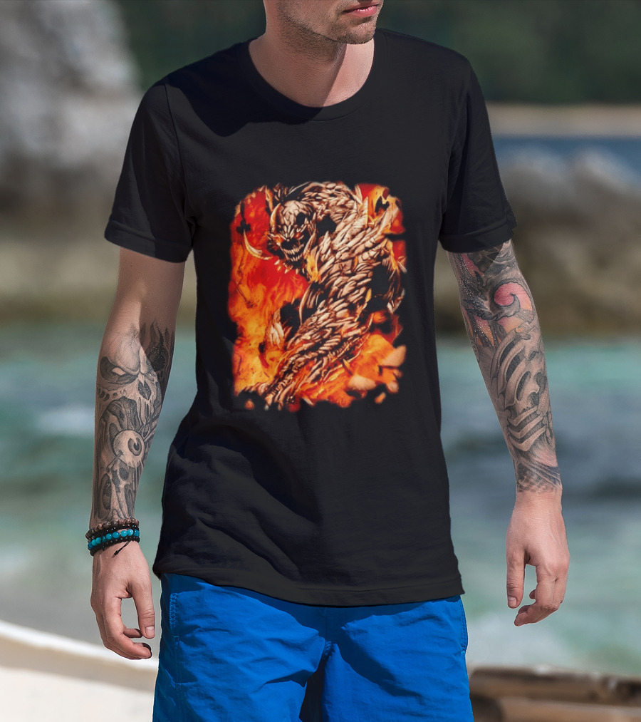 Doomsday DC Comics Villain Fire T-Shirt