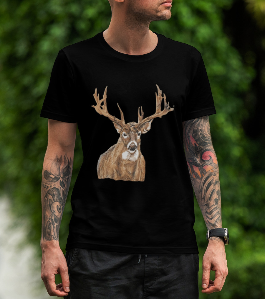 Simply Southern Large Buck Deer Head Drawing T-Shirt