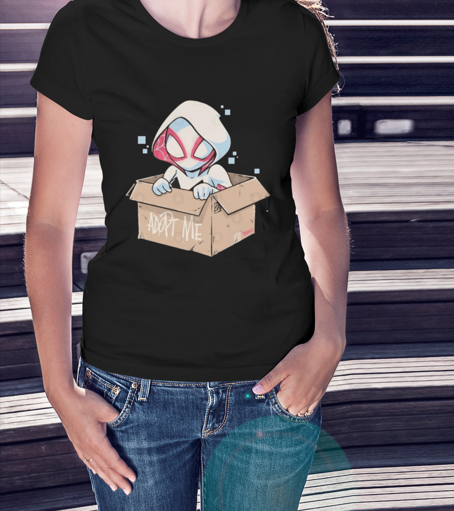 Ghost Spider Adopt Me Box Spider Gwen Marvel T-Shirt
