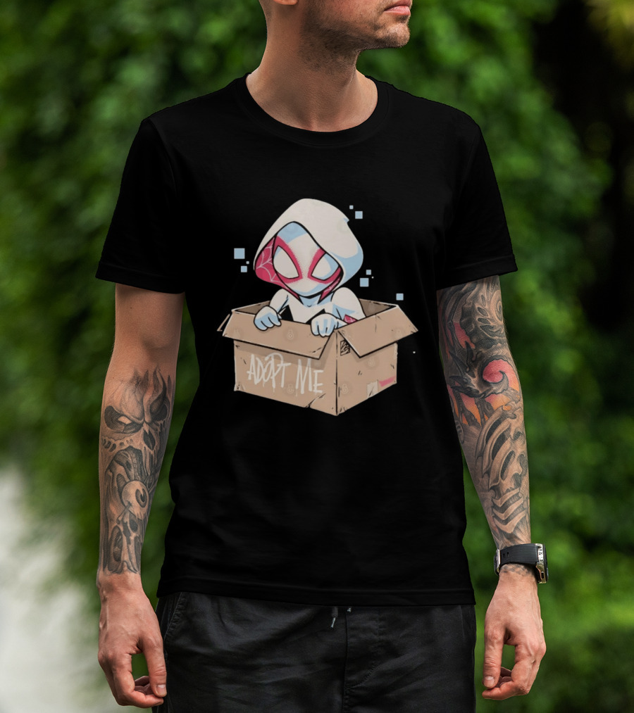 Ghost Spider Adopt Me Box Spider Gwen Marvel T-Shirt