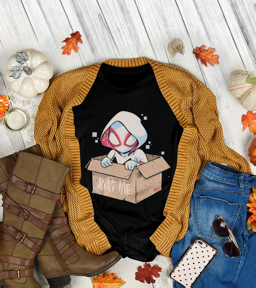 Ghost Spider Adopt Me Box Spider Gwen Marvel T-Shirt