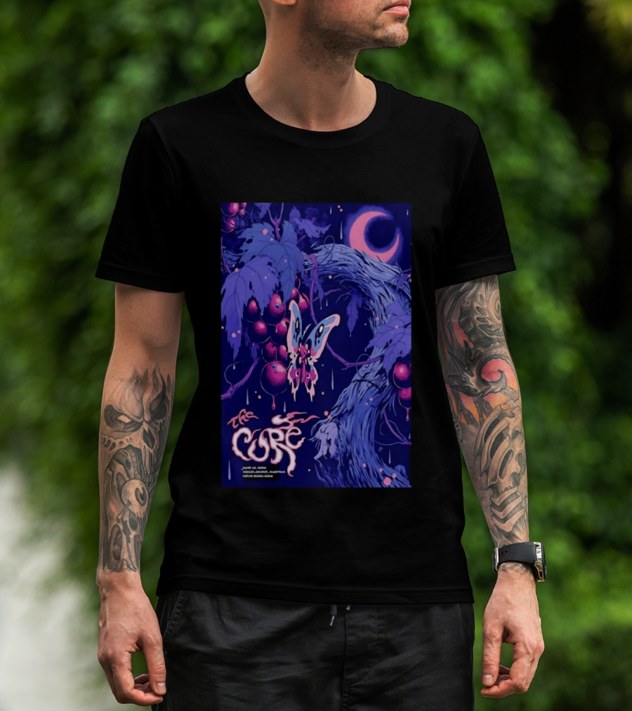 The Cure Cosmic Butterfly Moth Concert June 25 2008 Melbourne Australia T-Shirt