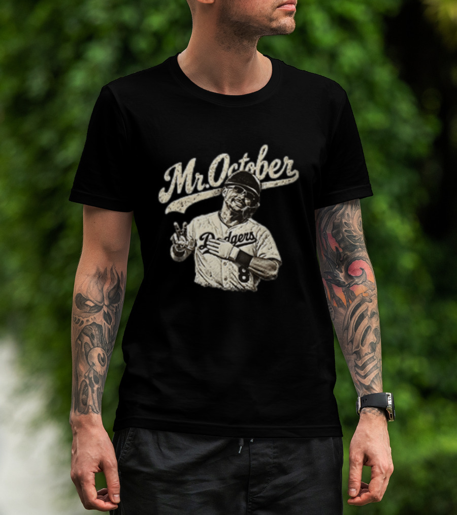 Mookie Betts Dodgers MLB Mr October 8 Baseball Player T-Shirt