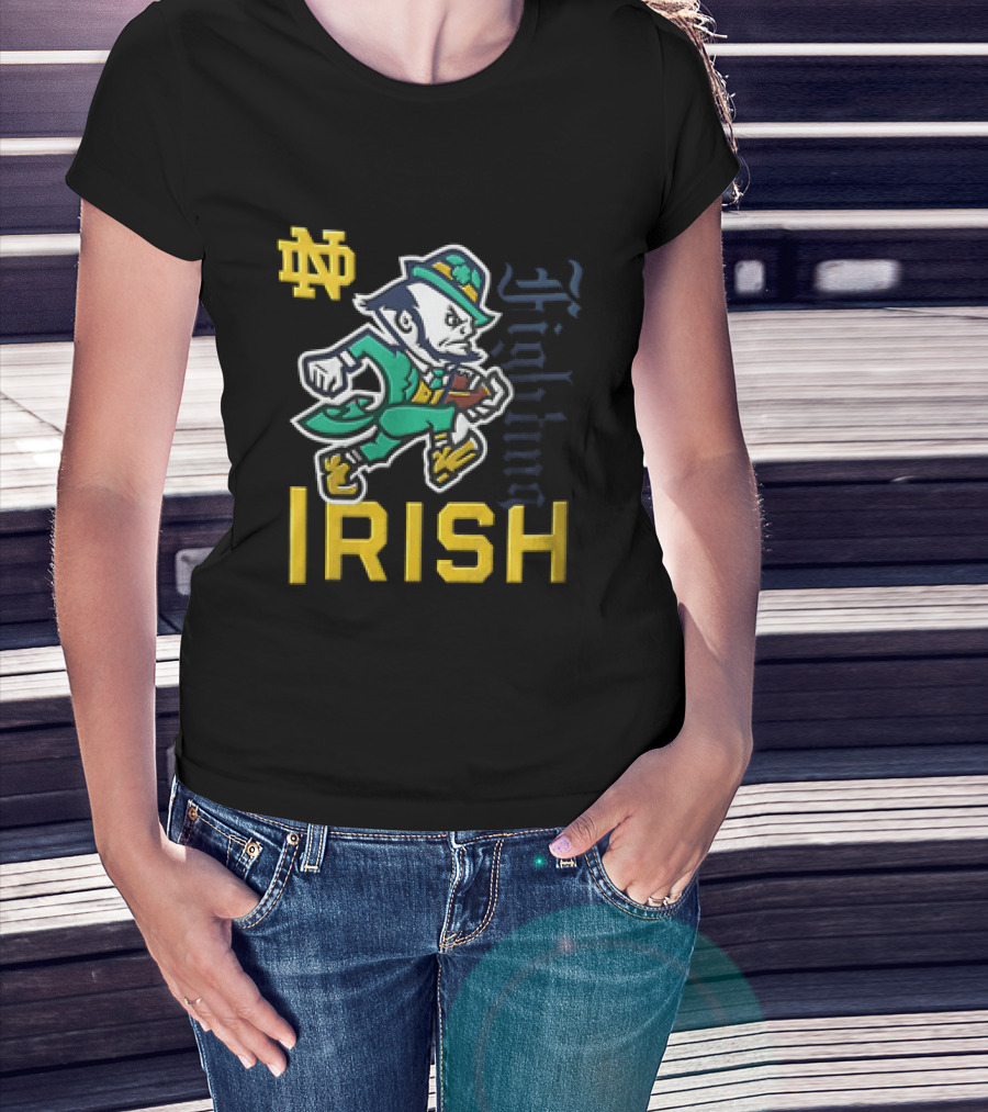 Notre Dame Fighting Irish Football ND Running Irishman T-Shirt