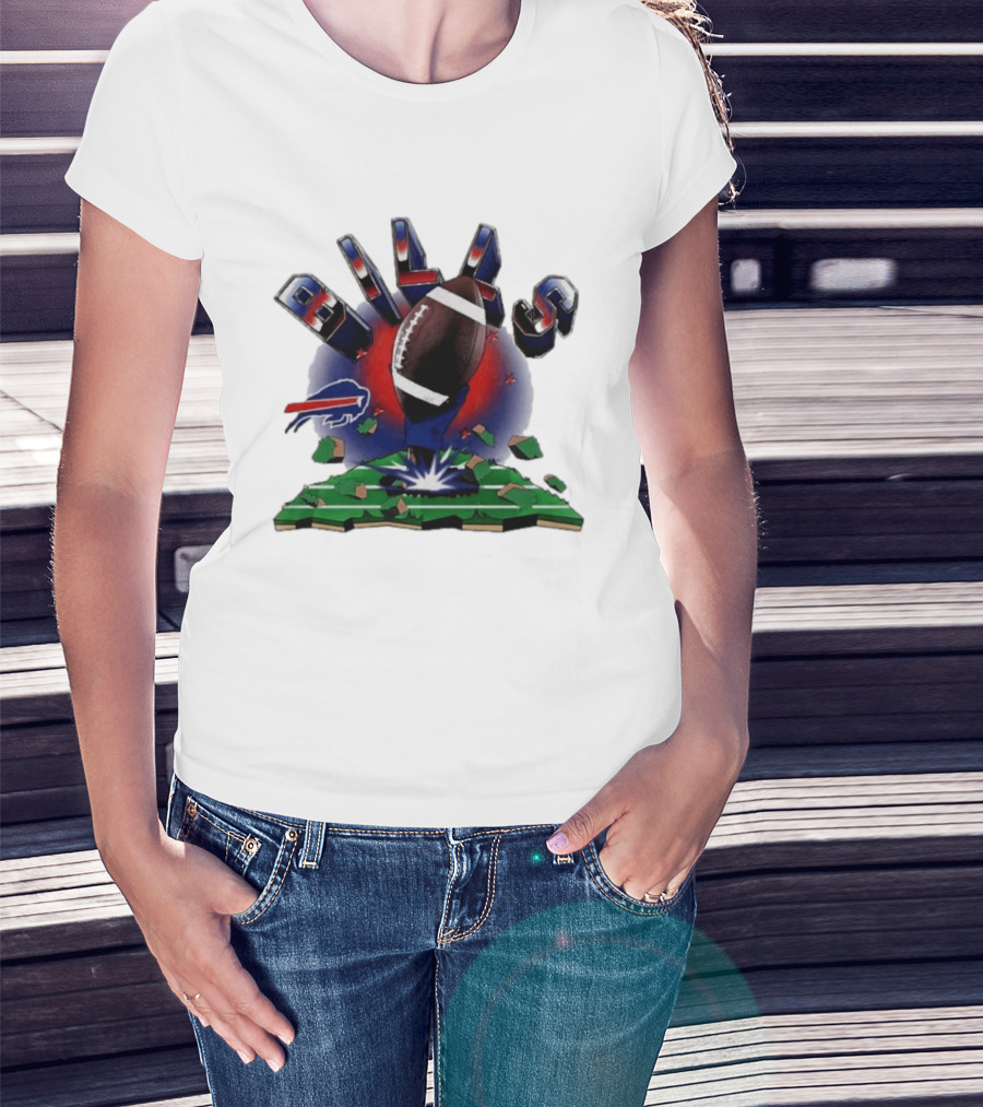 Buffalo Bills Explode 2026 Clubhouse Football T-Shirt