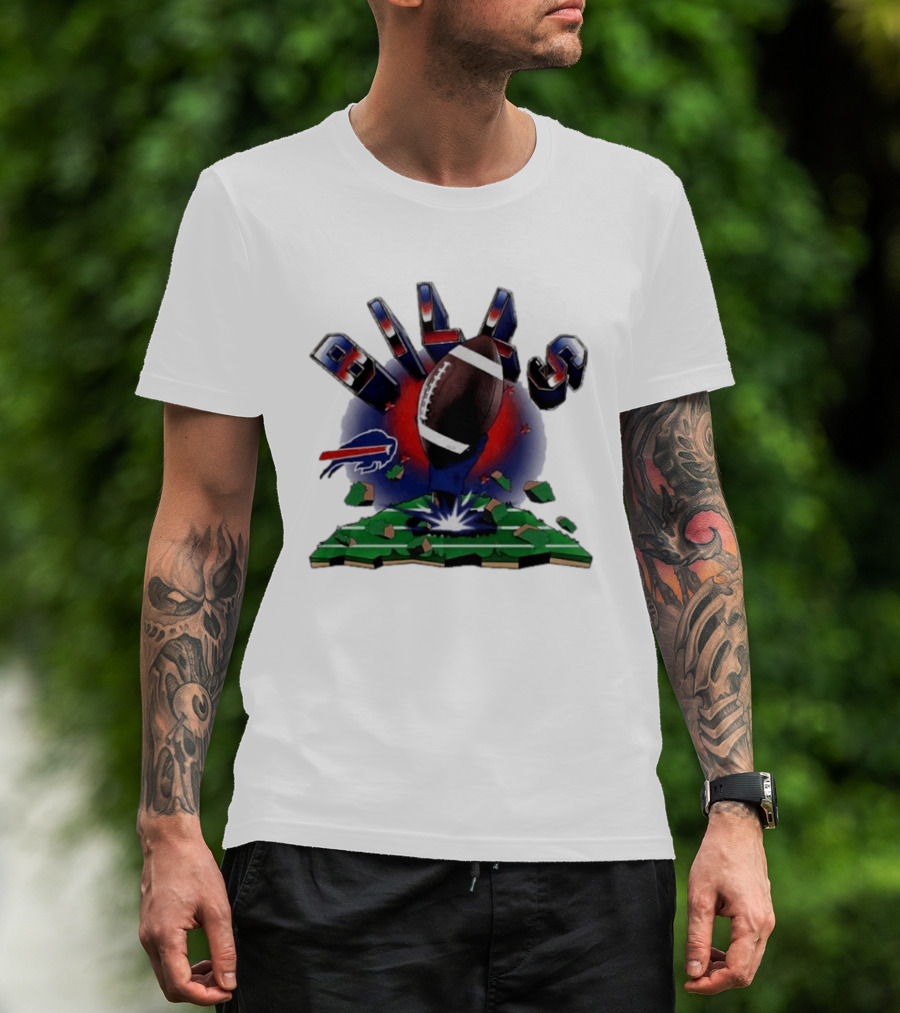 Buffalo Bills Explode 2026 Clubhouse Football T-Shirt