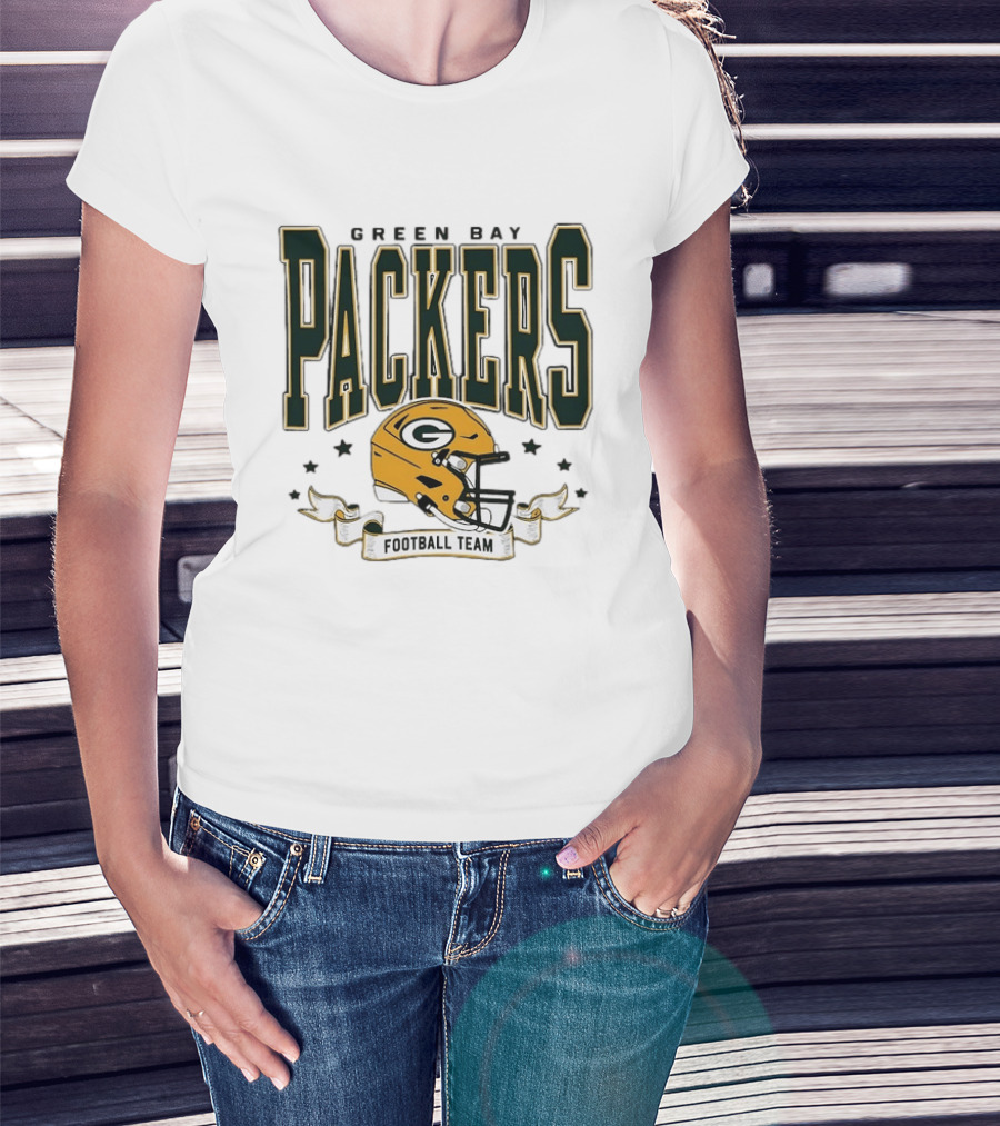 Green Bay Packers Football Team G Helmet T-Shirt