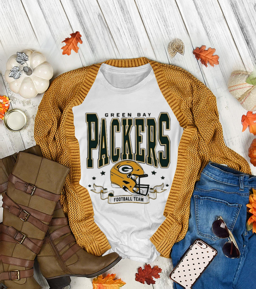 Green Bay Packers Football Team G Helmet T-Shirt