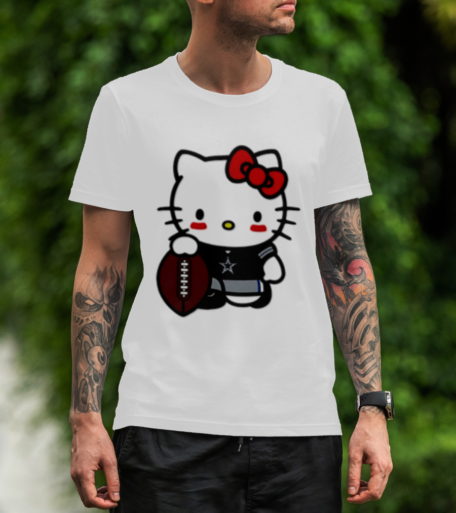 Hello Kitty Dallas Cowboys Football Fan T-Shirt
