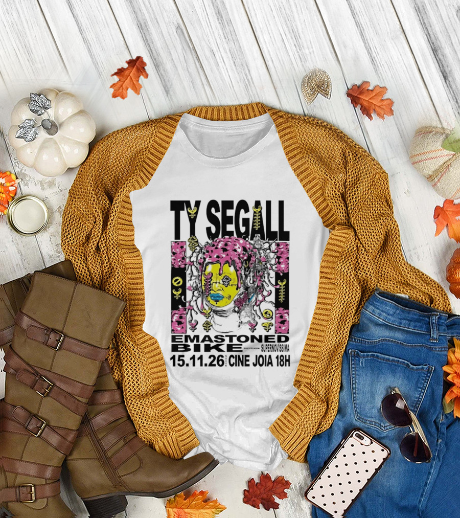 Ty Segall Emastoned Bike Concert At Cine Joia 15.11.26 18H Vibrant Psychedelic Face T-Shirt