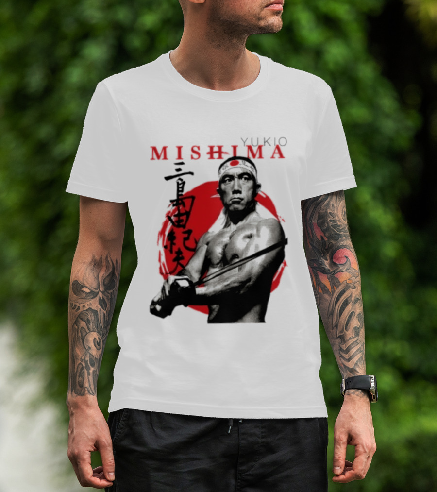 Yukio Mishima Samurai Warrior Japanese Calligraphy T-Shirt
