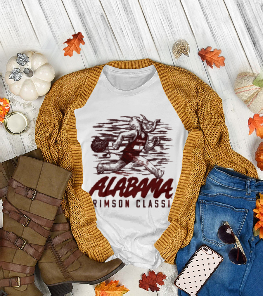 Alabama Crimson Classic Running Elephant T-Shirt