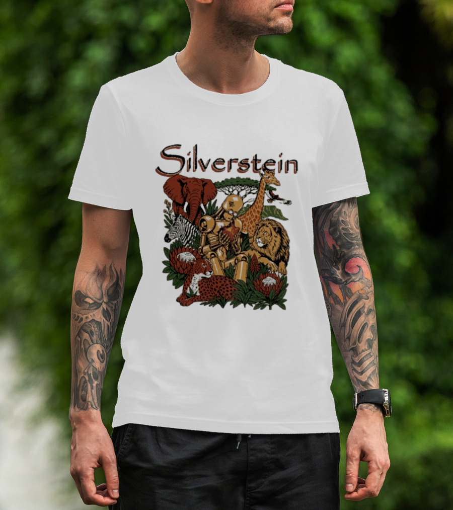 Silverstein Ramfest 2026 Limited South Africa Tour Wildlife Robot Lion Elephant Giraffe Zebra Cheetah T-Shirt