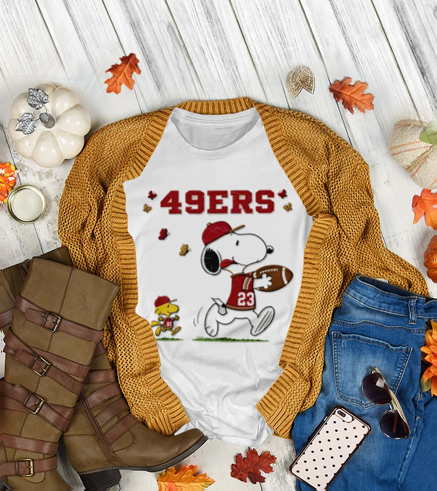 Snoopy Vs Woodstocks 49ers Football Comic T-Shirt