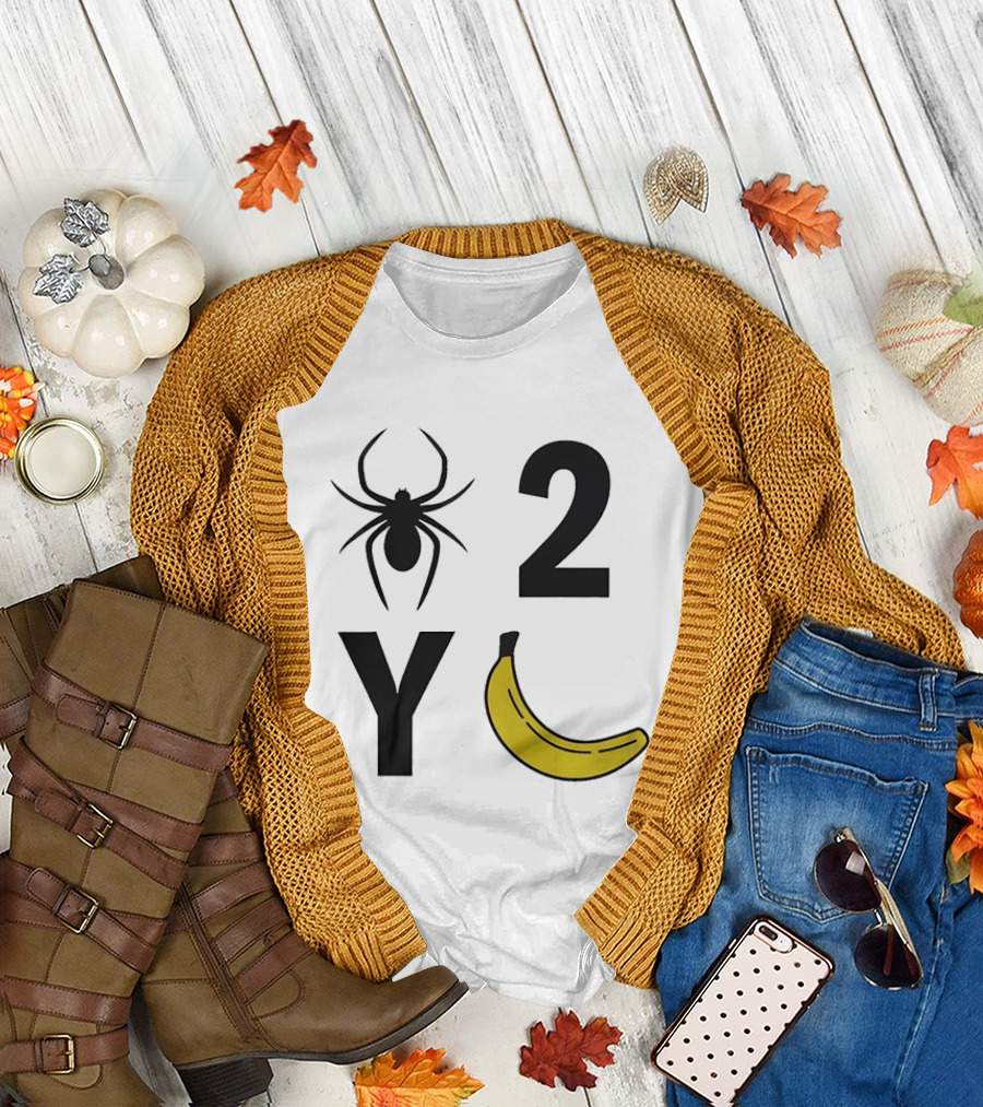 Spider 2 Y Banana Rebus Wordplay Visual Pun T-Shirt