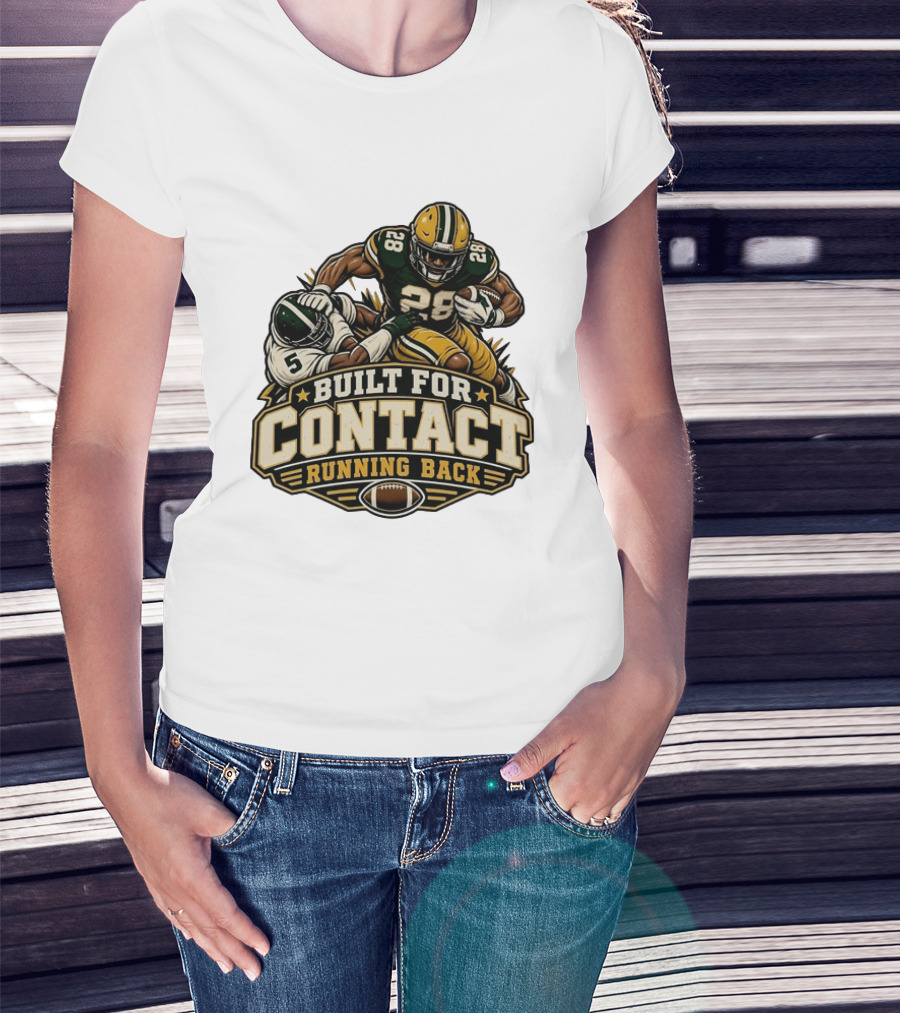 Green Bay Packers Number 28 Built For Contact Running Back T-Shirt