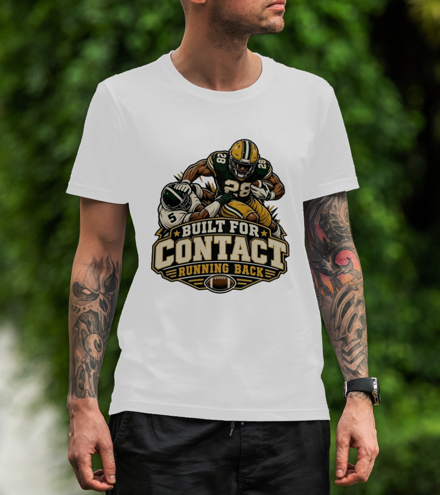 Green Bay Packers Number 28 Built For Contact Running Back T-Shirt