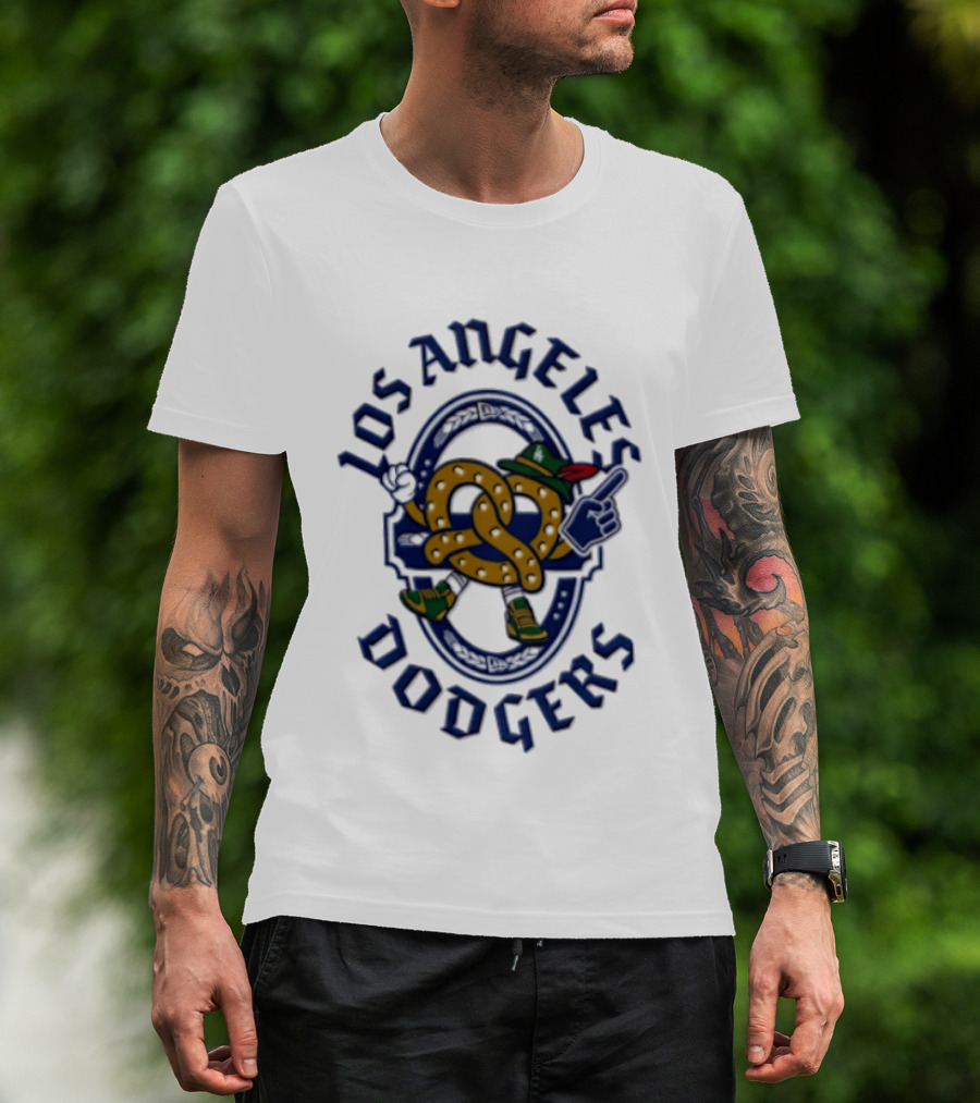 Los Angeles Dodgers Oktoberfest 2026 Bavarian Pretzel Baseball Fan Gear T-Shirt