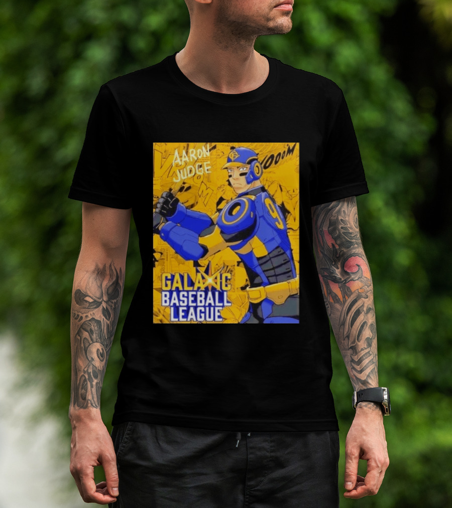 Aaron Judge Galactic Baseball League No 9 Comic T-Shirt