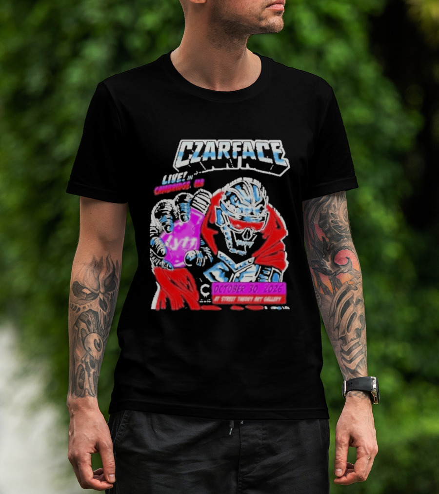 Czarface Live In Cambridge MA October 30 2026 Street Theory Art Gallery T-Shirt