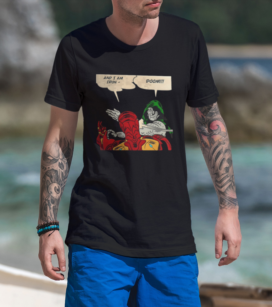 Iron Man Doctor Doom And I Am Iron Doom Slap Comic T-Shirt