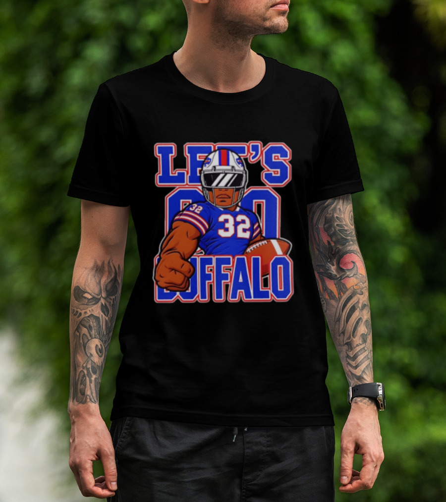 OJ Simpson 32 Jersey Let's Go Buffalo Football Fan T-Shirt