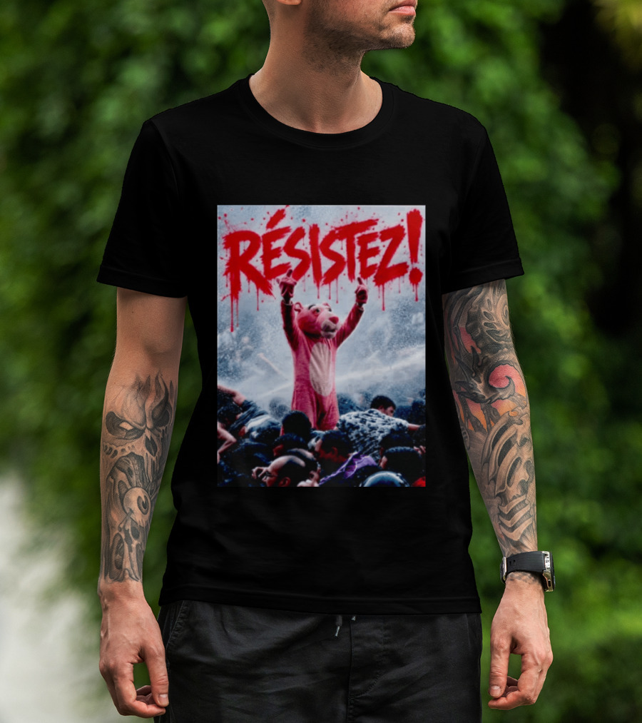 Résistez Paris Protest Panther Pink Costume T-Shirt
