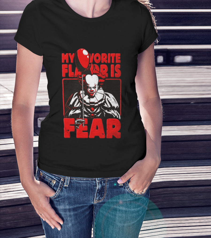 Pennywise IT Horror My Favorite Flavor Is Fear The Clown T-Shirt