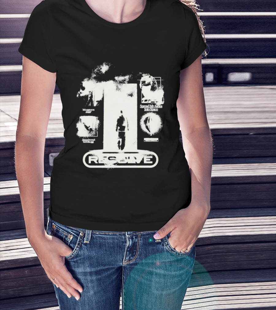 Resolve Space Ashes Rocket Adventure Distressed T-Shirt