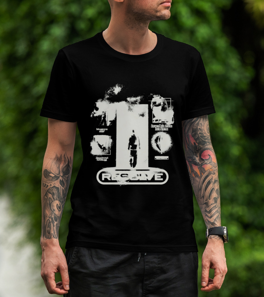 Resolve Space Ashes Rocket Adventure Distressed T-Shirt