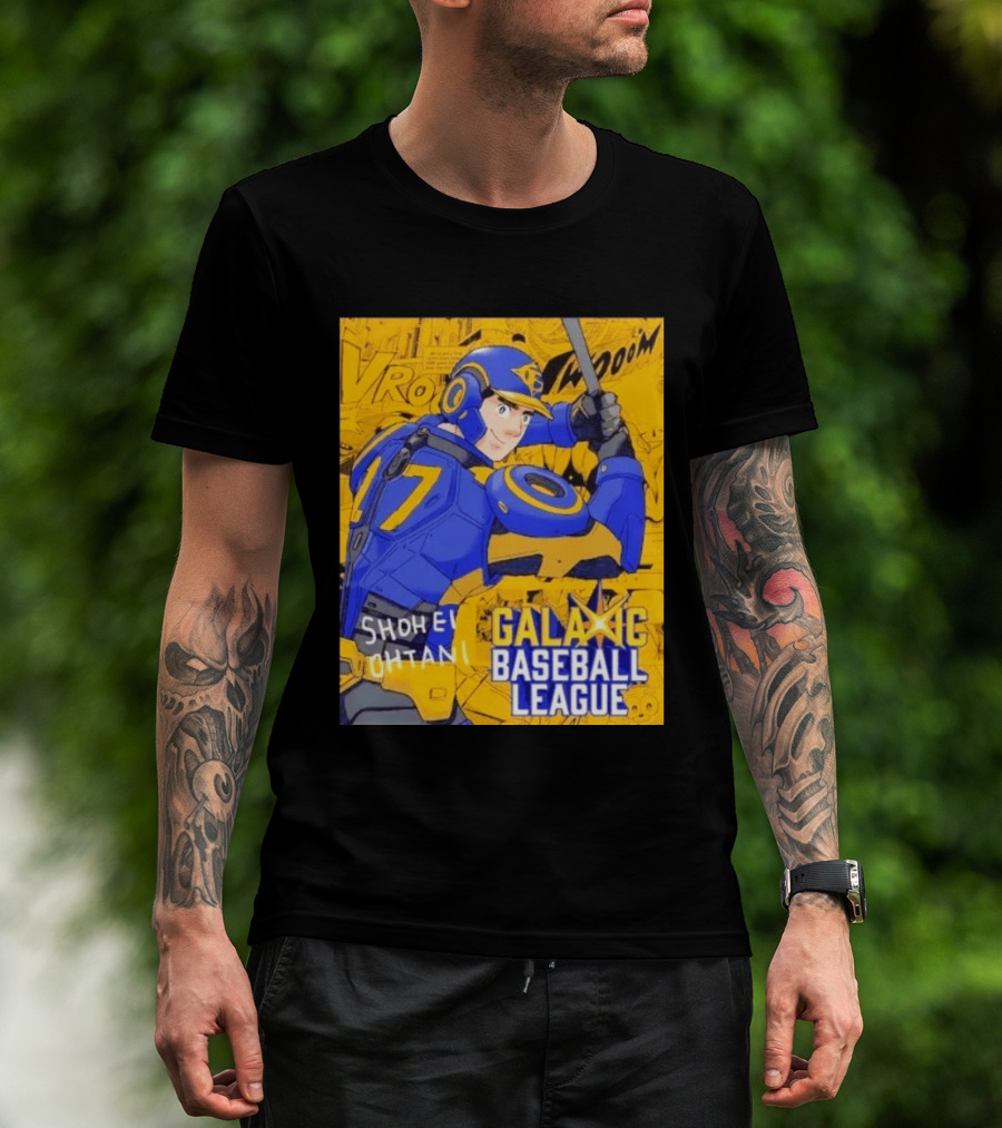 Shohei Ohtani 17 Galactic Baseball League Comic Style Fan Merch T-Shirt
