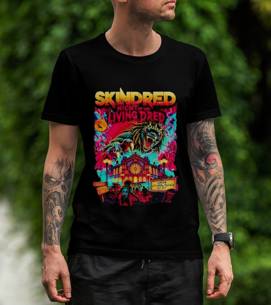 Skindred Night Of The Living Dred London Alexandra Palace Oct 31st Monster Concert T-Shirt