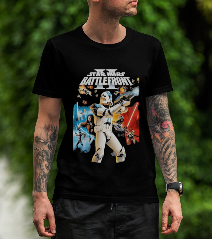 Star Wars Battlefront II Clone Trooper Jedi Action Adventure T-Shirt