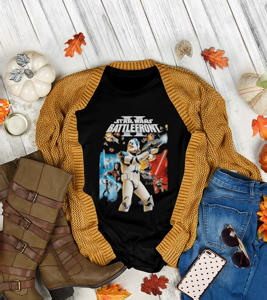 Star Wars Battlefront II Clone Trooper Jedi Action Adventure T-Shirt